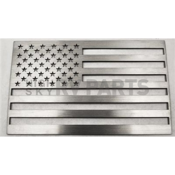 American Car Craft Emblem - American Flag  Stainless Steel - 142021