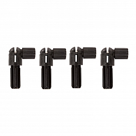 Rugged Ridge Soft Top Bow Knuckle Black Plastic Set Of 4 - 1351012