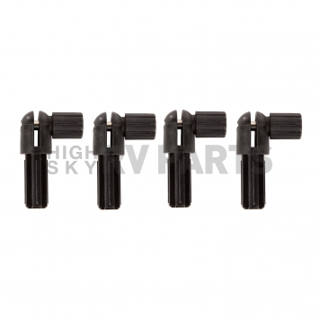Rugged Ridge Soft Top Bow Knuckle Black Plastic Set Of 4 - 1351012