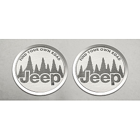 American Car Craft Emblem - Jeep FIND YOUR OWN ROAD  Stainless Steel - 142014