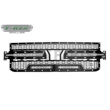 T-Rex Truck Products Grille Insert - Honey Comb Square Black Powder Coated Mild Steel - 7311261