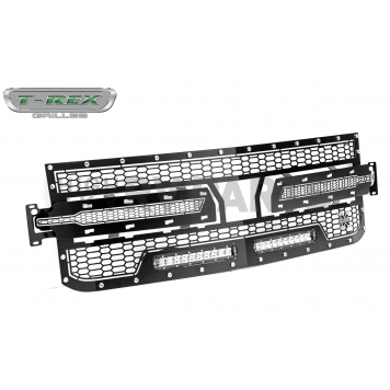 T-Rex Truck Products Grille Insert - Honey Comb Square Black Powder Coated Mild Steel - 7311261-1