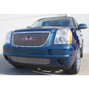 T-Rex Truck Products Grille Insert - Horizontal Bar Rectangular Polished Aluminum - 21171-1