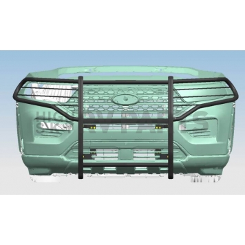 Black Horse Offroad Grille Guard 1-1/2 Inch Black Powder Coated Steel - 17FJ31MA-1