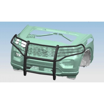 Black Horse Offroad Grille Guard 1-1/2 Inch Black Powder Coated Steel - 17FJ31MA-2