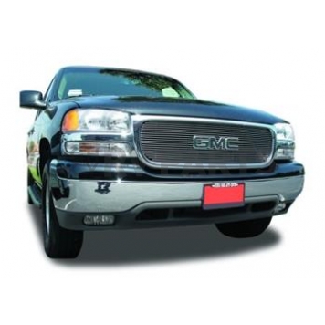 T-Rex Truck Products Grille Insert - Horizontal Bar Rectangular Polished Aluminum - 21175