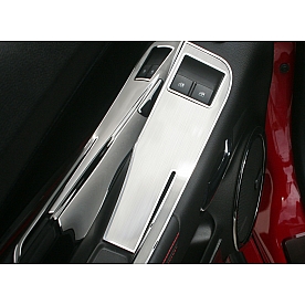 American Car Craft Interior Door Handle Cover - Silver Stainless Steel Set Of 2 - 101039