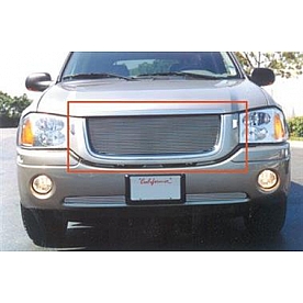 T-Rex Truck Products Grille Insert - Horizontal Bar Rectangular Polished Aluminum - 21385