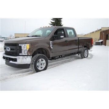 Owens Products Running Board - Truck Wheel To Wheel Black Textured Powder Coated Aluminum - OC51113B01