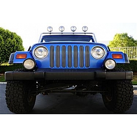 T-Rex Truck Products Grille Insert - Vertical Bar Rectangular Polished Aluminum - 30490