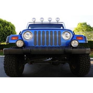 T-Rex Truck Products Grille Insert - Vertical Bar Rectangular Polished Aluminum - 30490
