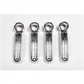 Rugged Ridge Exterior Door Handle Cover - Silver ABS Plastic Chrome Plated - 1331113