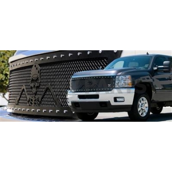T-Rex Truck Products Grille Insert - Mesh Rectangular Flat Black Steel - 7111116