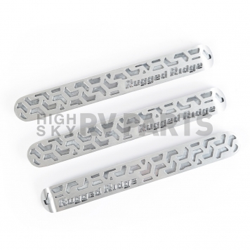 Rugged Ridge Exterior Door Handle Cover - Silver Aluminum Brushed - 1331150