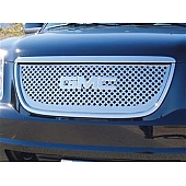 T-Rex Truck Products Grille Insert - Mesh Trapezoid Polished Stainless Steel - 54170