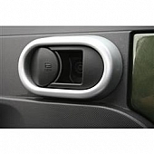 Rugged Ridge Interior Door Handle Cover - Silver Plastic - 1115120