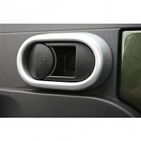 Rugged Ridge Interior Door Handle Cover - Silver Plastic - 1115120