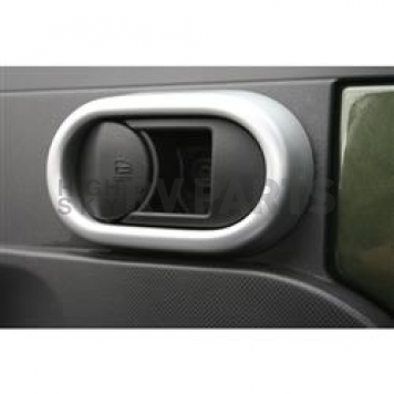 Rugged Ridge Interior Door Handle Cover - Silver Plastic - 1115120