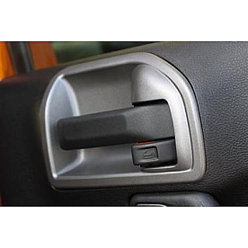 Rugged Ridge Interior Door Handle Cover - Charcoal Gray Plastic - 1115720