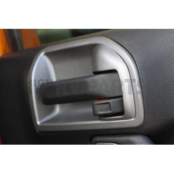 Rugged Ridge Interior Door Handle Cover - Charcoal Gray Plastic - 1115720