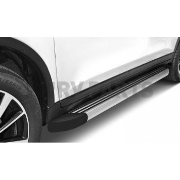 Romik USA Running Board Silver Aluminum Stationary - 21343418-1