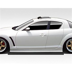 Extreme Dimensions Side Skirt - Primered Fiberglass Reinforced Plastic Black Set of 2 - 109485