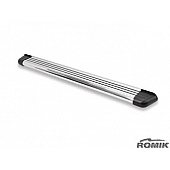 Romik USA Running Board Polished Aluminum Stationary - 21755418