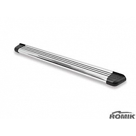 Romik USA Running Board Polished Aluminum Stationary - 21755418