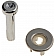 Help! By Dorman Door Lock Knob - Chrome Plated Metal Silver Single - 75401