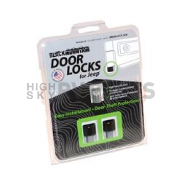 Black Mountain Door Lock Knob - Anti-Theft  Steel Silver Set Of 2 - DRLOCK2DR