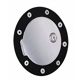 All Sales Fuel Door - Round Aluminum - 6096GKCL