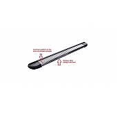 Romik USA Running Board Silver Aluminum Stationary - 22354418
