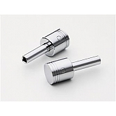 Mr. Gasket Door Lock Knob - Matte Plastic Silver Set Of 2 - 6885G