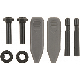 Help! By Dorman Door Lock Knob - Matte Plastic Black Set Of 4 - 75399