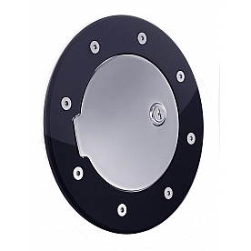 All Sales Fuel Door - Round Aluminum - 6092GKCL