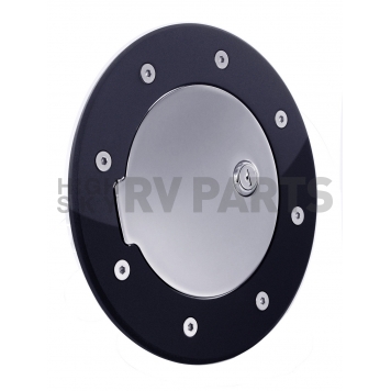 All Sales Fuel Door - Round Aluminum - 6092GKCL