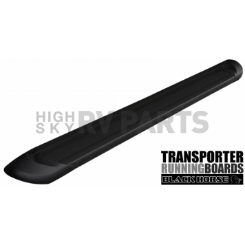 Black Horse Offroad Running Board Aluminum Stationary Black - TRR278-1