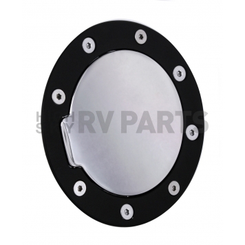 All Sales Fuel Door - Round Aluminum - 6091GKC