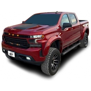 Black Horse Offroad Running Board Aluminum Stationary Black - MSIL76BK19-4