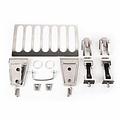 Rugged Ridge Hood Appearance Set Silver Polished Stainless Steel - 1110117