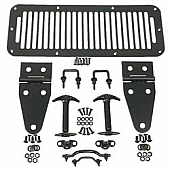 Rugged Ridge Hood Appearance Set Black Powder Coated Stainless Steel - 1120101