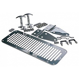 Rampage Hood Appearance Set Silver Polished Stainless Steel - 7499