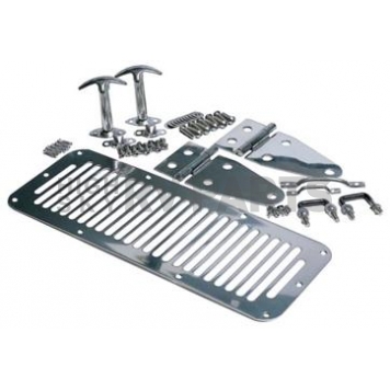 Rampage Hood Appearance Set Silver Polished Stainless Steel - 7499