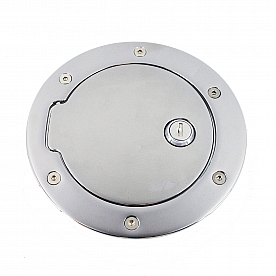 All Sales Fuel Door - Round Aluminum - 6056PL