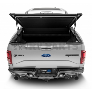 ARE Truck Caps Tonneau Cover Hard Tilt-Up/ Hard Manual Retractable Black Matte Powder Coated Aluminum - PADC395-2
