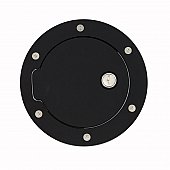 All Sales Fuel Door - Round Aluminum - 6054GKL