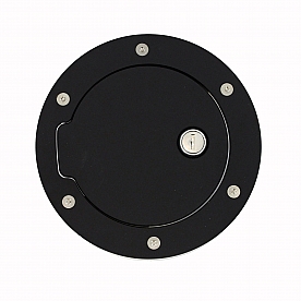 All Sales Fuel Door - Round Aluminum - 6054GKL