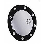 All Sales Fuel Door - Round Aluminum - 6055GKCL