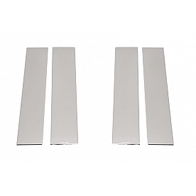Putco Body Pillar Cover - Chrome Plated Stainless Steel Silver Set of 4 - 402679