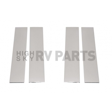 Putco Body Pillar Cover - Chrome Plated Stainless Steel Silver Set of 4 - 402679
